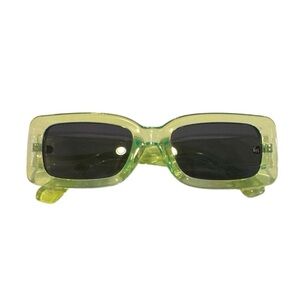 Neon Green Rectangle Sunglasses